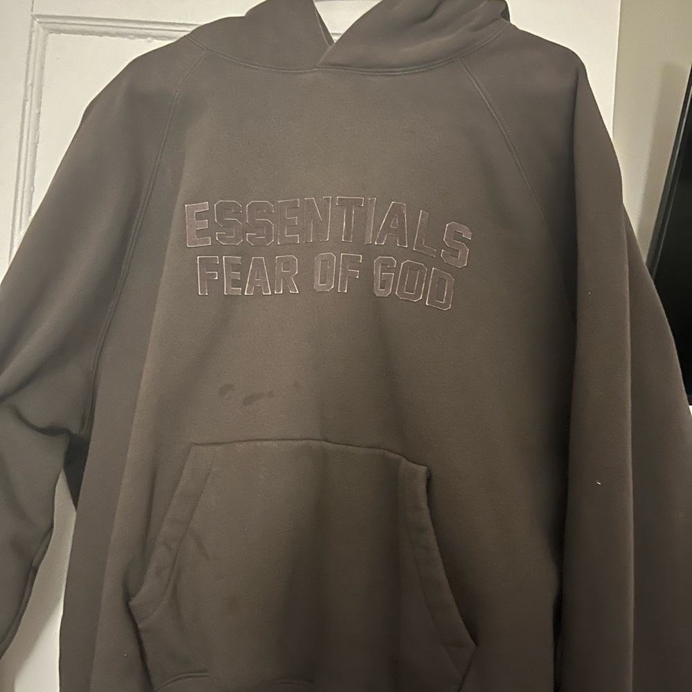 Fear of God Essentials Dark Brown Hoodie